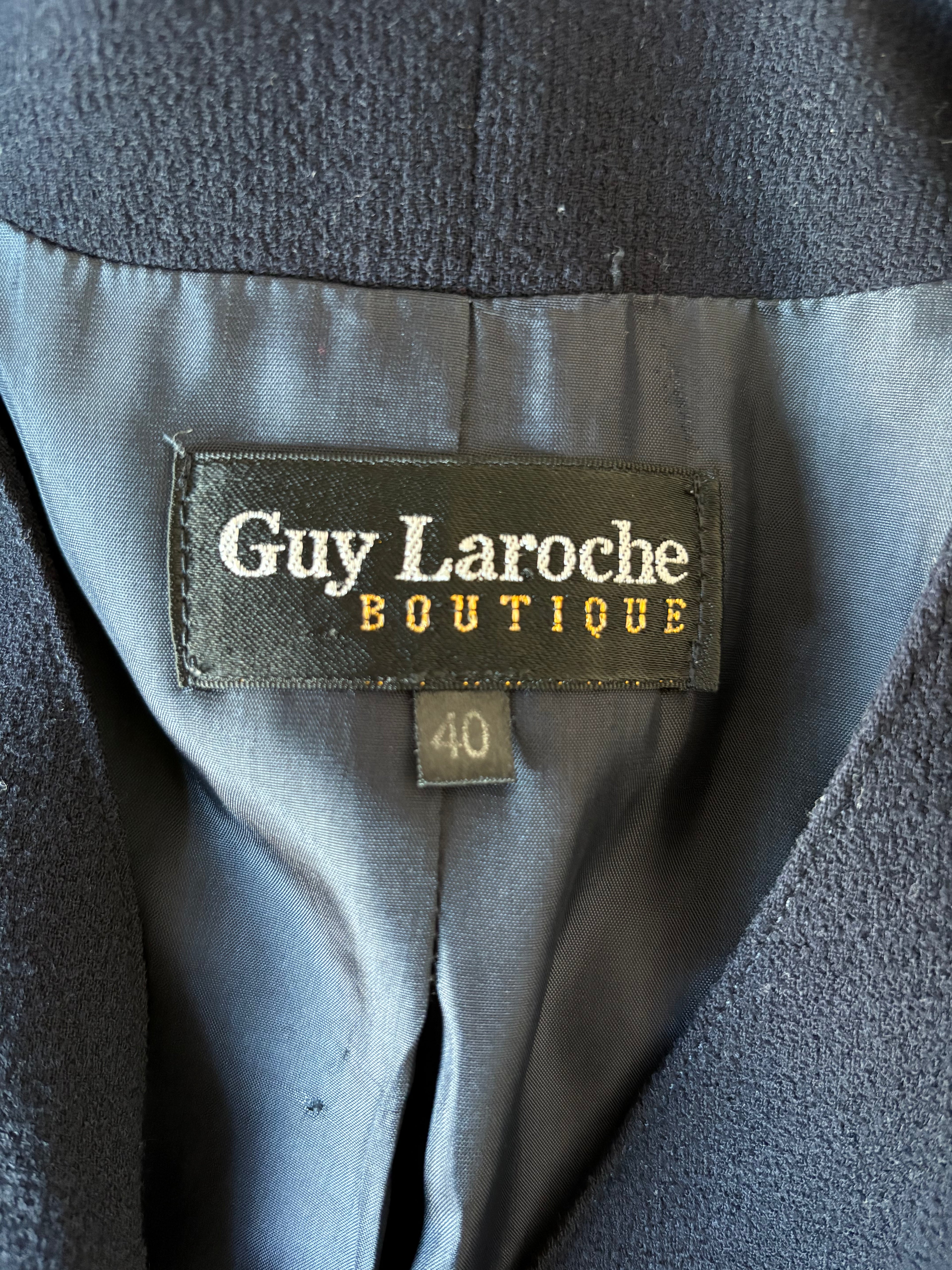 1990s Guy Laroche Navy Jacket