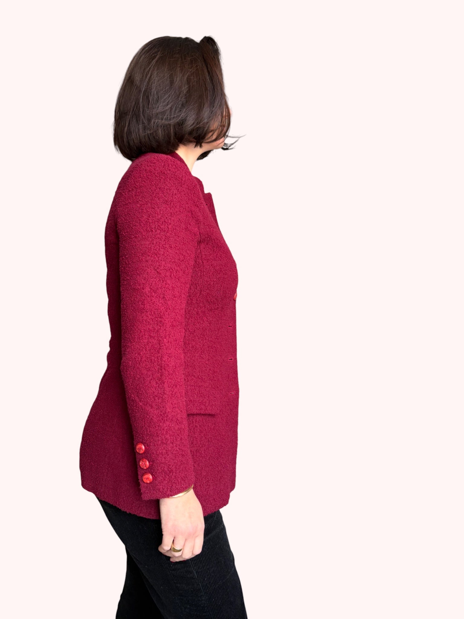 1980s Vintage 'Ivoire de Balmain' Bouclé Jacket