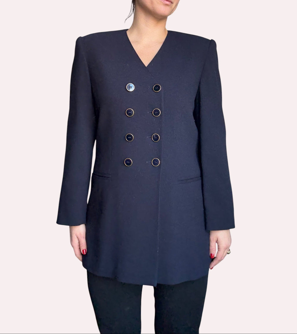 1990s Guy Laroche Navy Jacket