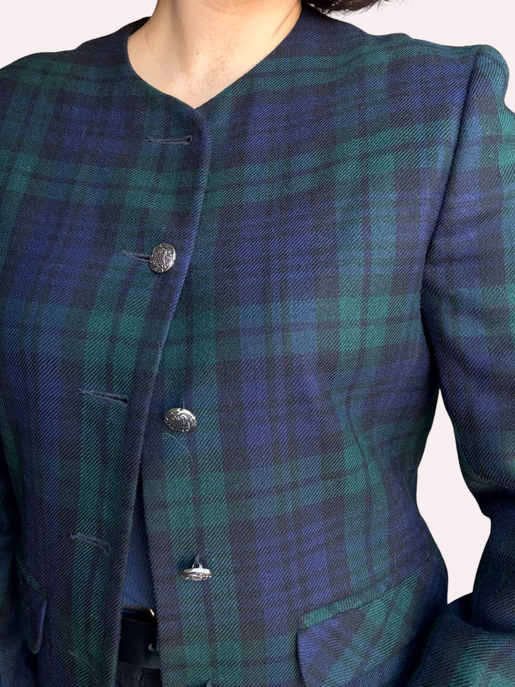 1980s Tartan Wool Jacket