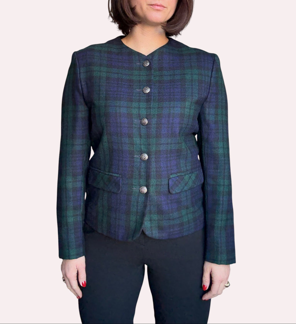 1980s Tartan Wool Jacket