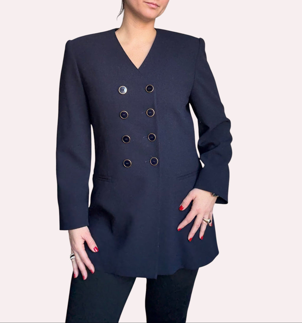 1990s Guy Laroche Navy Jacket