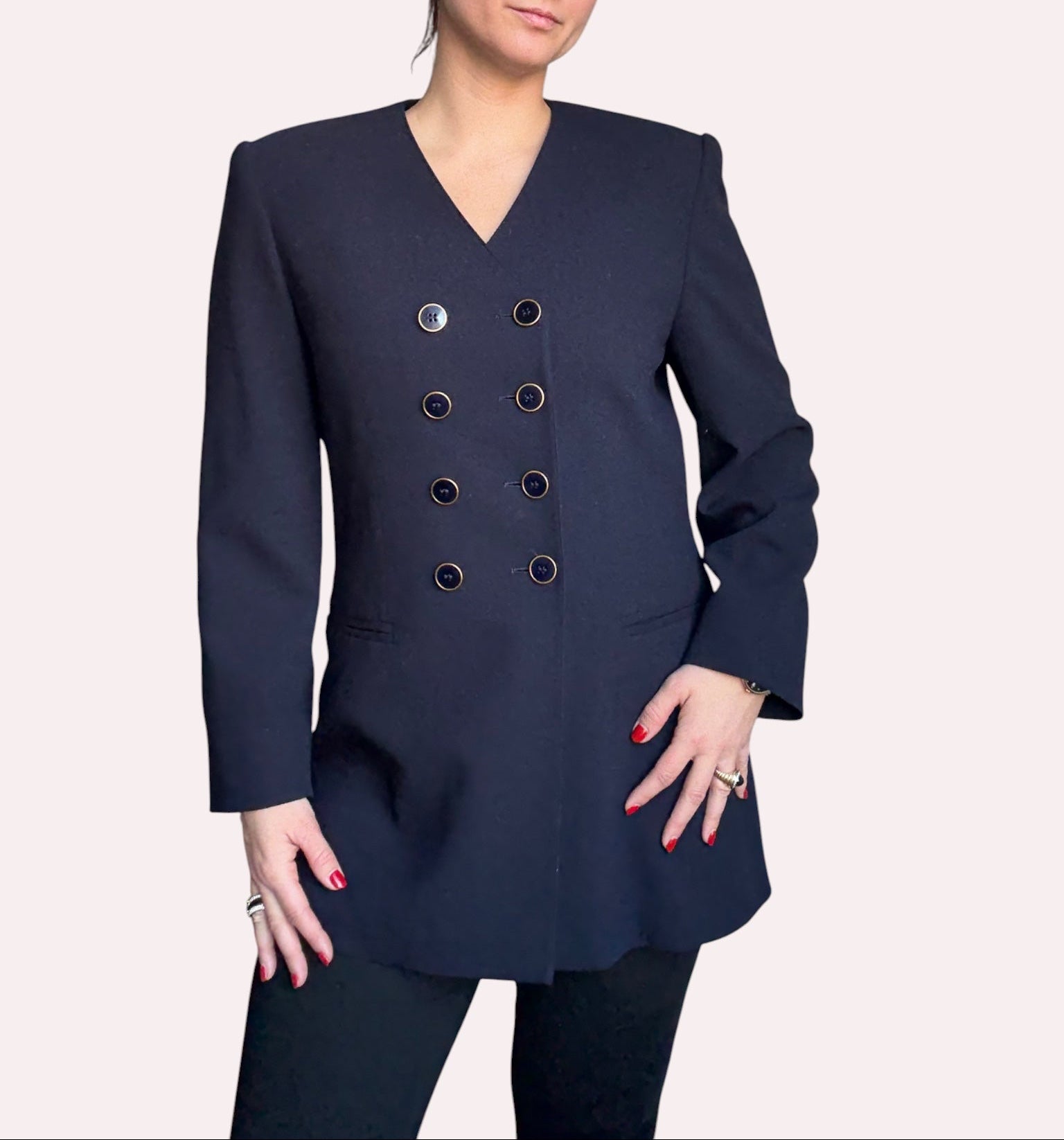 1990s Guy Laroche Navy Jacket