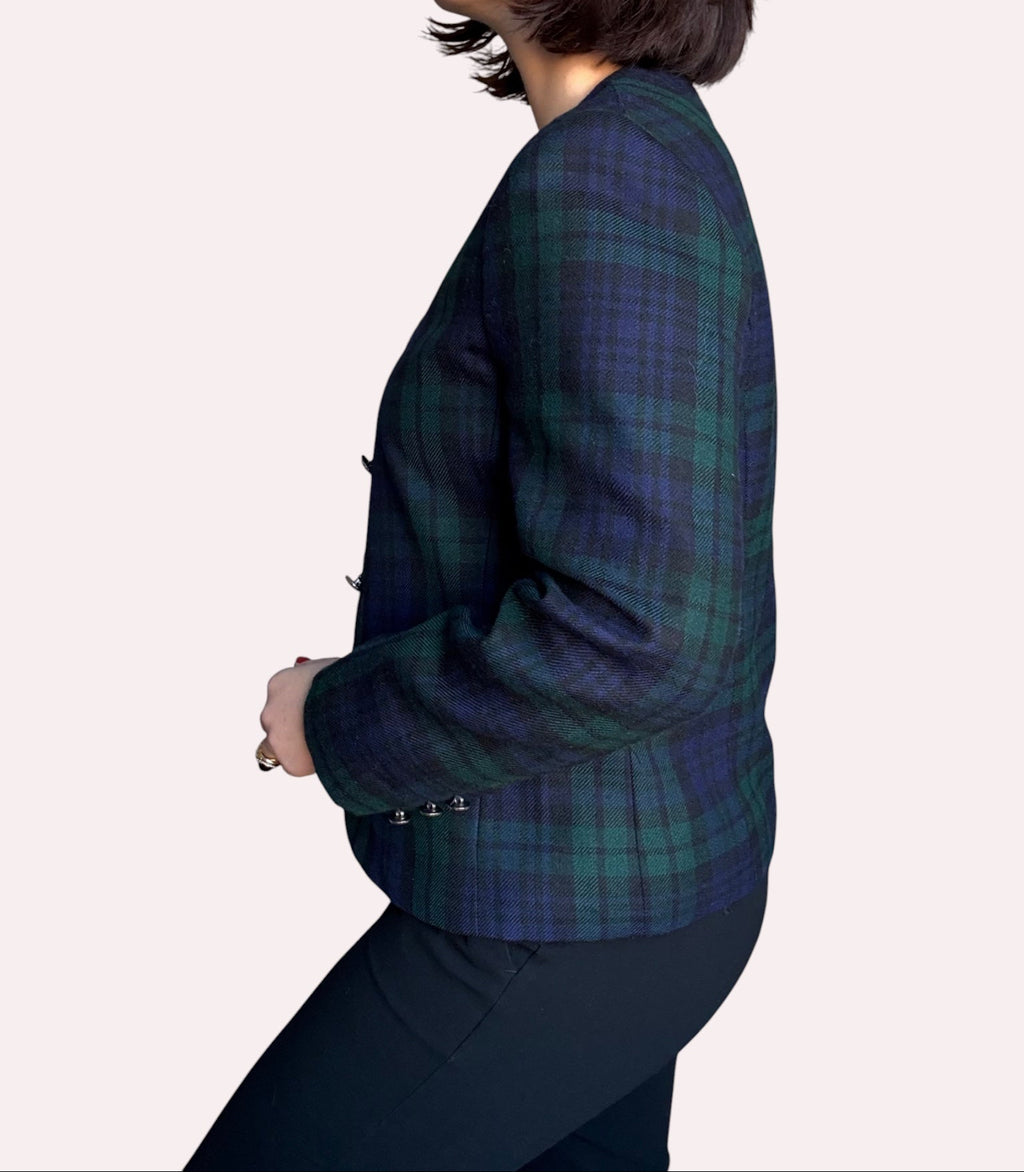 1980s Tartan Wool Jacket